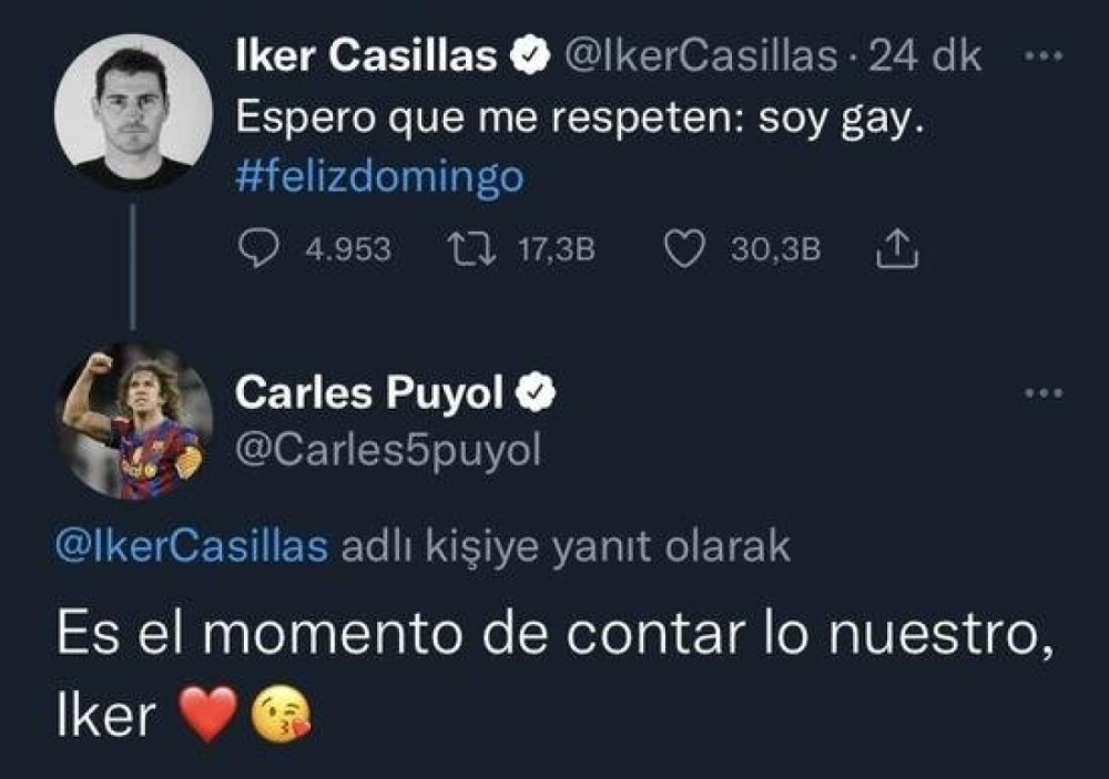 iker casillas ve carles puyol un escinsellik aciklamasi sosyal medyada gundem oldu